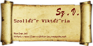 Szollár Viktória névjegykártya